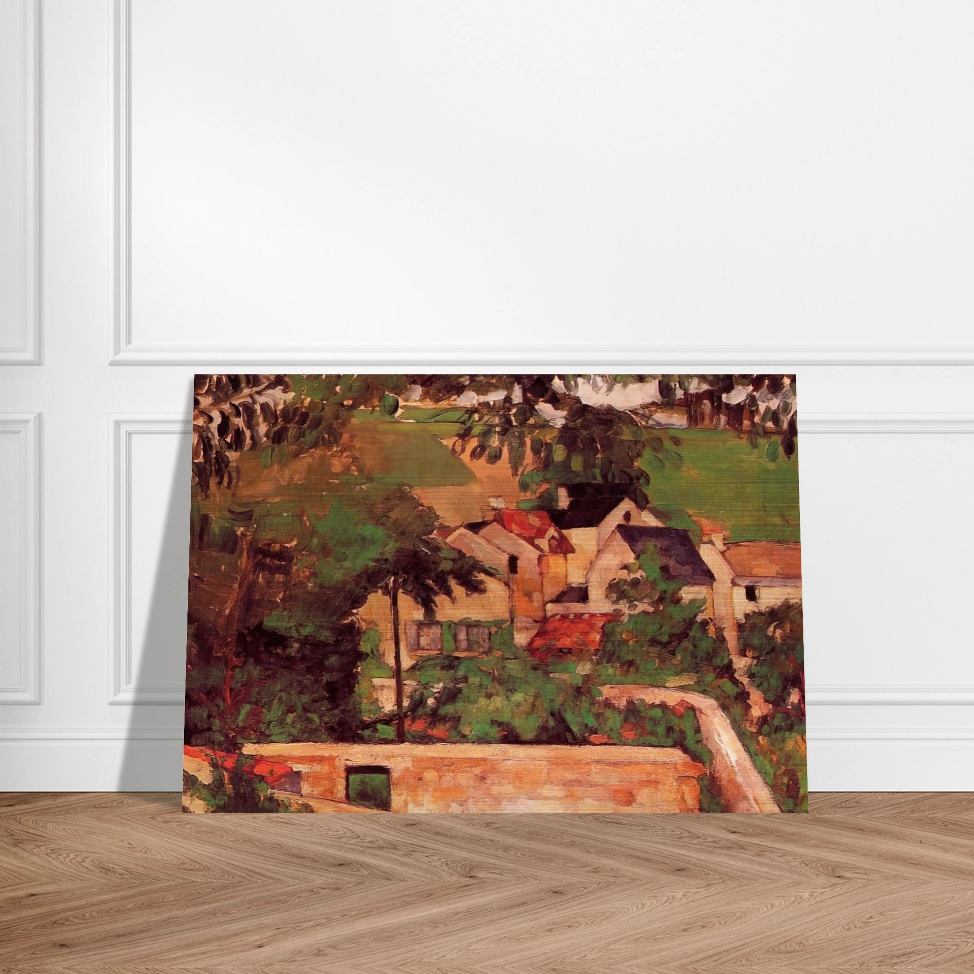 Etude - Paysage a Auvers - Paul Cézanne Brushed Aluminum Print - 70x100 cm / 28x40 inches | Paul Cézanne Aluminum Print | Paul Cézanne Prints