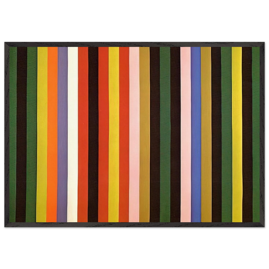 Ferris Wheel - 1963 - Gene Davis 70x100 cm / 28x40 inches Framed Art Print – Black Wooden Frame