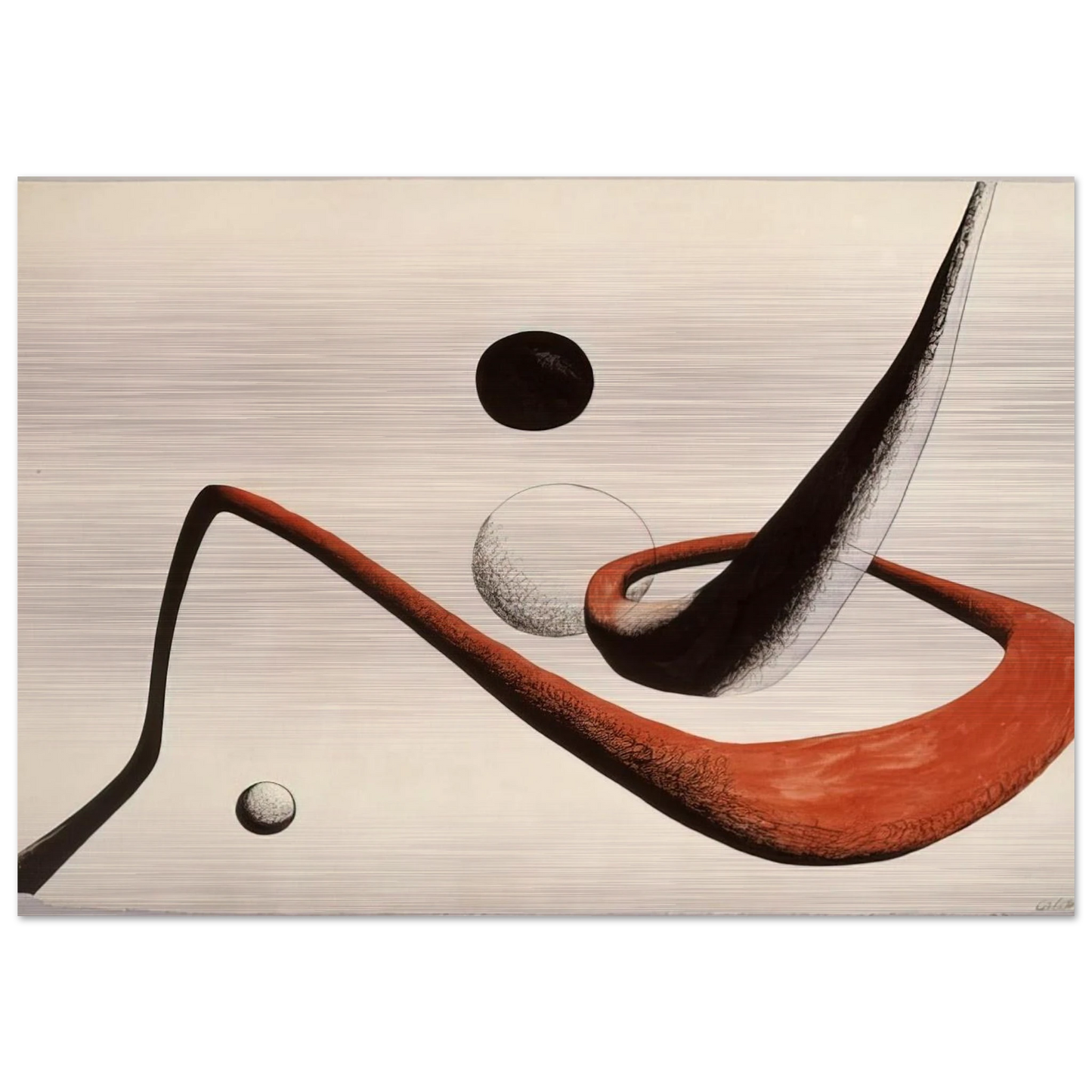 SPACE TUNNEL 1932 - Alexander Calder Brushed Aluminum Print - 70x100 cm / 28x40 inches | Alexander Calder Aluminum Print | Alexander Calder Prints