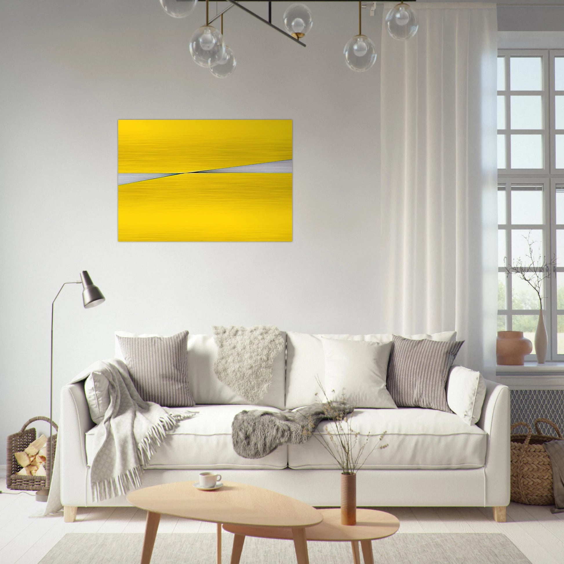 Amarillo - 1971 - Carmen Herrera Brushed Aluminum Print - 70x100 cm / 28x40 inches | Carmen Herrera Aluminum Print | Carmen Herrera Prints