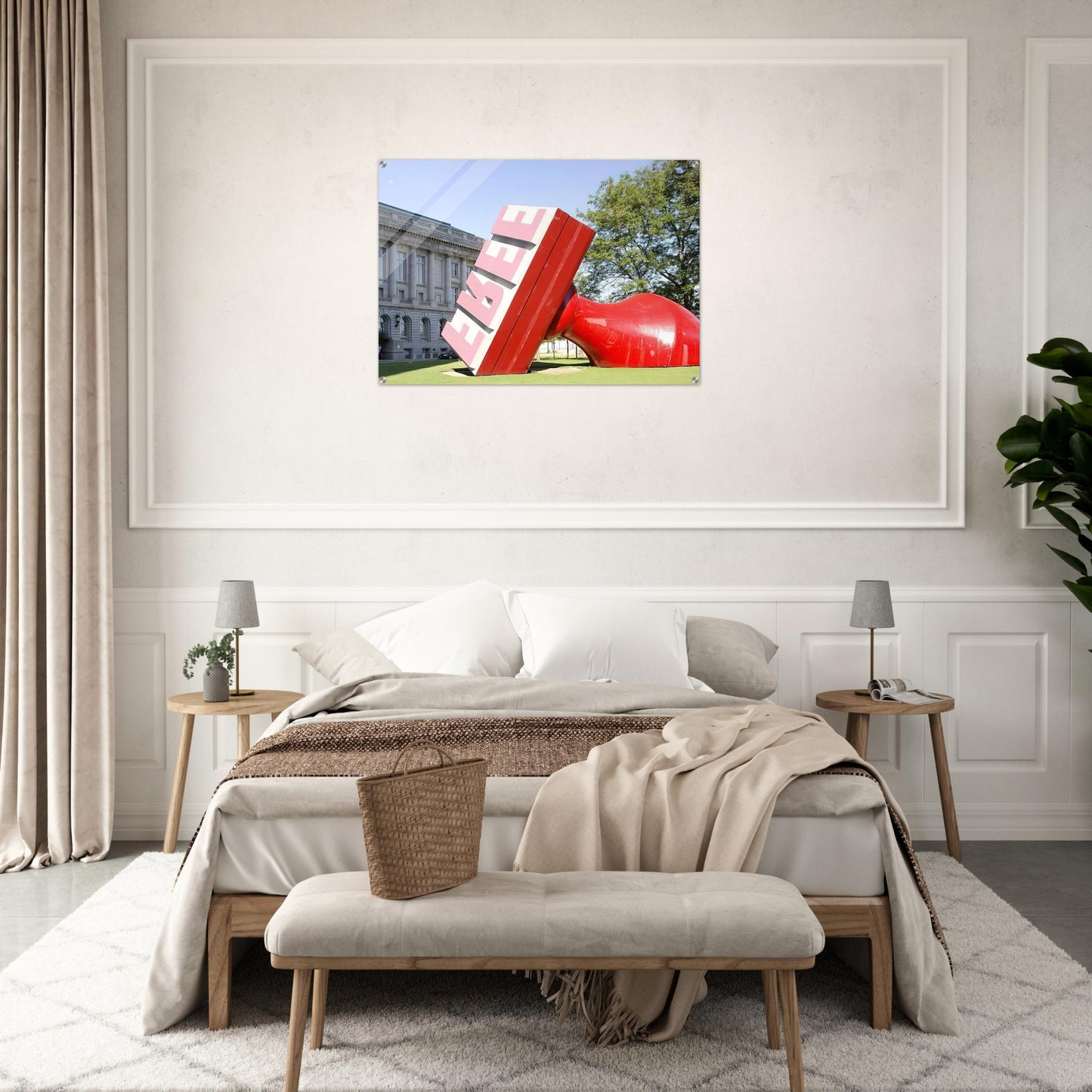 FREE STAMP AT CLEVELAND CITY HALL COLLABORATION WITH VAN BRUGGEN - Claes Oldenburg Acrylic Print - 70x100 cm / 28x40″ inches