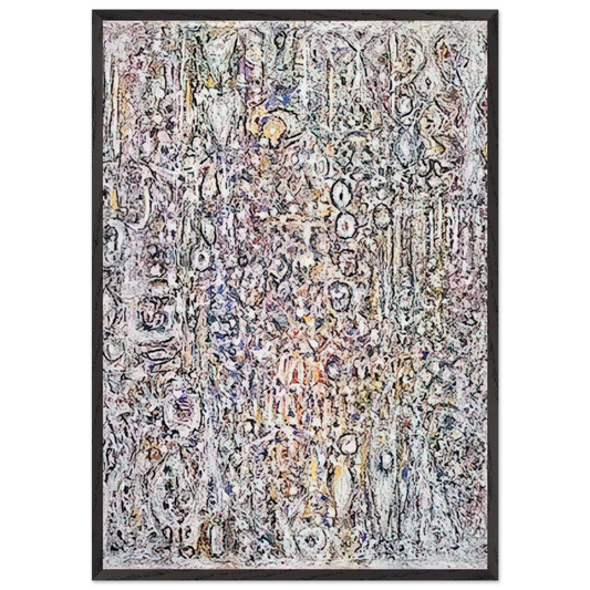 White Gothic No 5 - 1961 - Richard Pousette-Dart 70x100 cm / 28x40 inches Framed Art Print – Black Wooden Frame