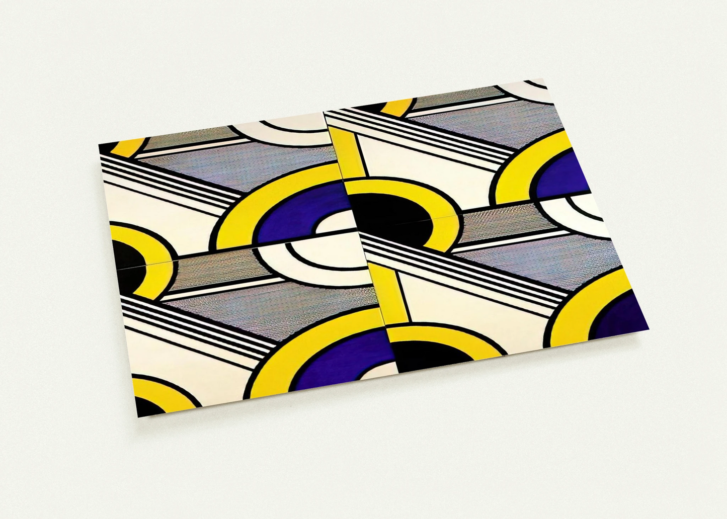 MODULAR PAINTING WITH FOUR PANELS 1 1969 By Roy Lichtenstein Pack of 10 Post Cards | Roy Lichtenstein Post Cards | A6 (10.5 x 14.8 cm) - 4.1 x 5.8 inches