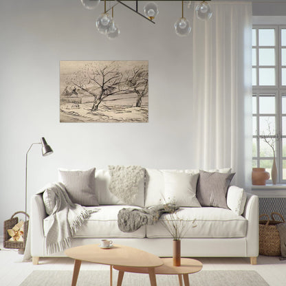 Two Trees - Vincent van Gogh Brushed Aluminum Print - 70x100 cm / 28x40 inches | Vincent van Gogh Aluminum Print | Vincent van Gogh Prints