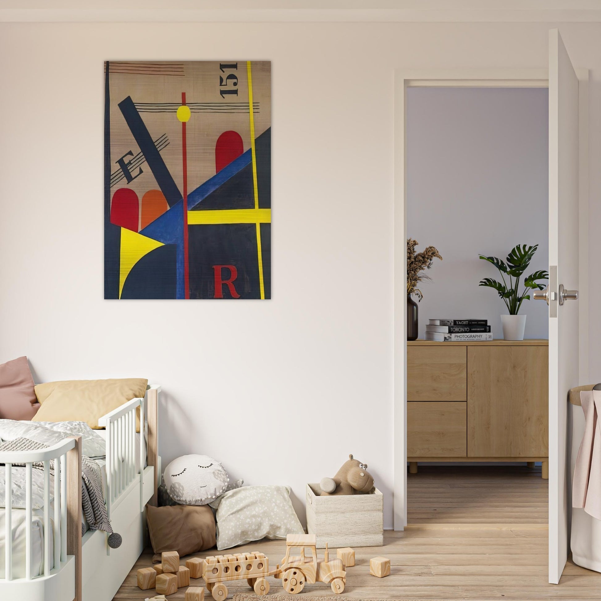 Large painting of the railroad - Laszlo Moholy-Nagy Brushed Aluminum Print - 70x100 cm / 28x40 inches | Laszlo Moholy-Nagy Aluminum Print | Laszlo Moholy-Nagy Prints