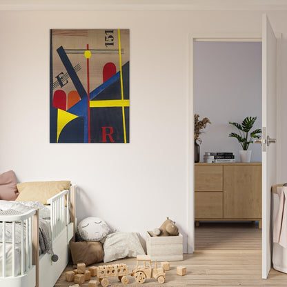 Large painting of the railroad - Laszlo Moholy-Nagy Brushed Aluminum Print - 70x100 cm / 28x40 inches | Laszlo Moholy-Nagy Aluminum Print | Laszlo Moholy-Nagy Prints
