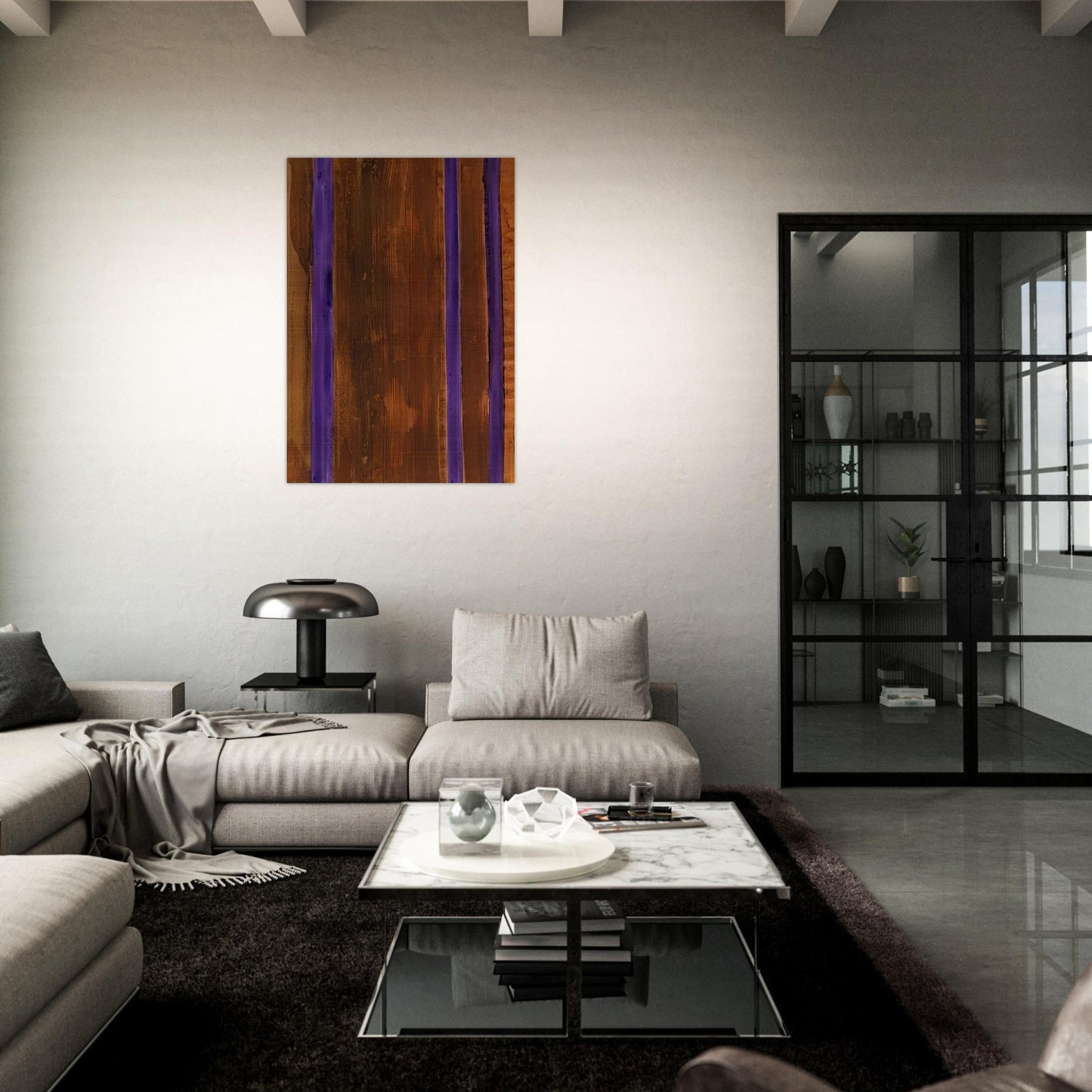 Untitled brownviolet - 2001 - Gunther Forg Brushed Aluminum Print - 70x100 cm / 28x40 inches | Gunther Forg Aluminum Print | Gunther Forg Prints