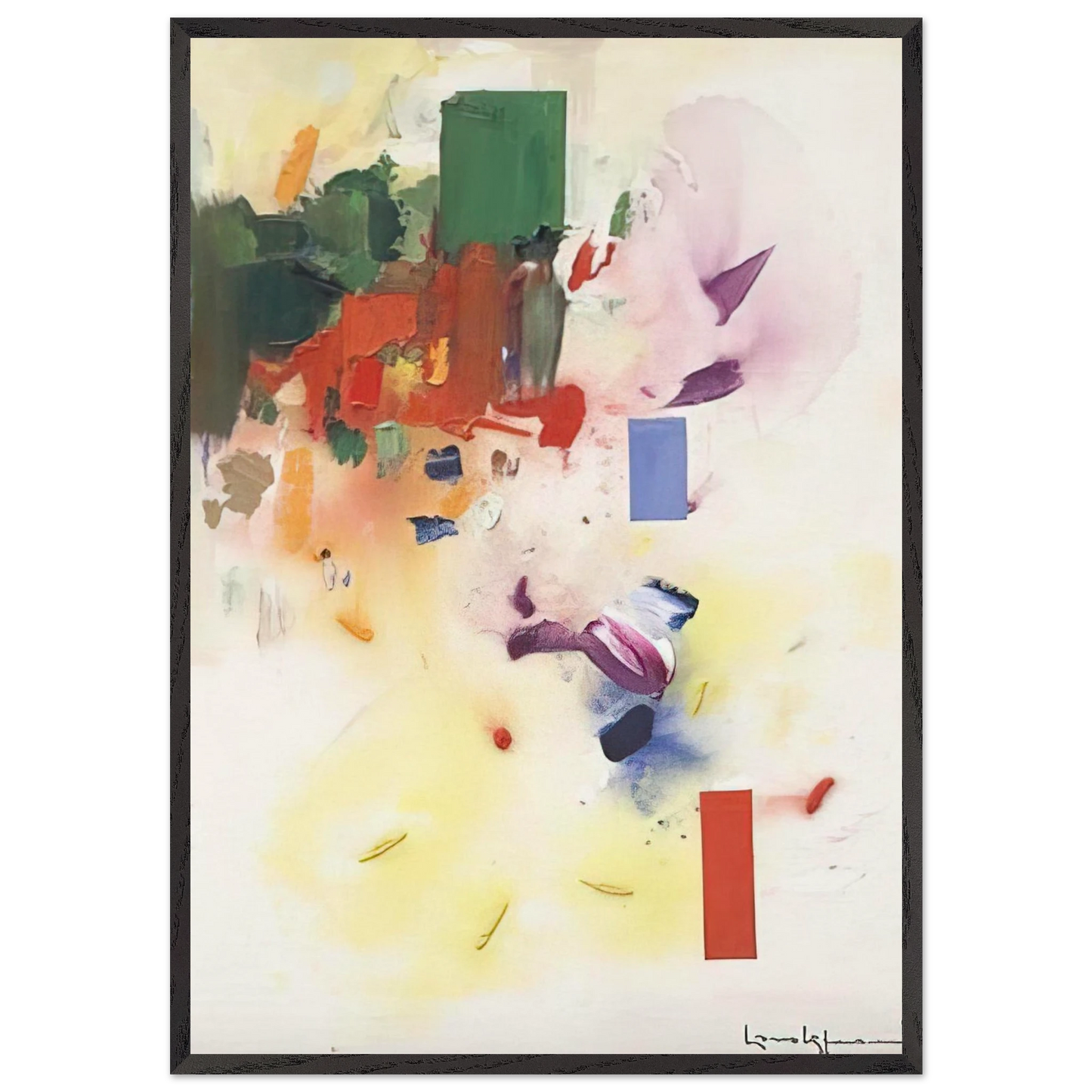 The Castle N1 - Hans Hofmann 70x100 cm / 28x40 inches Framed Art Print – Black Wooden Frame