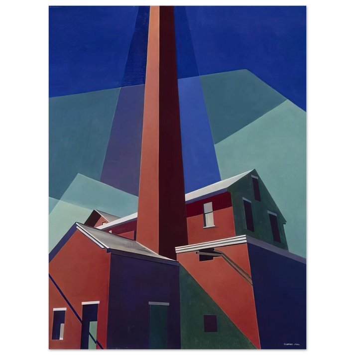 Charles Sheeler - Ballardvale - 1946  75x100 cm / 30x40inches Fine Art Poster