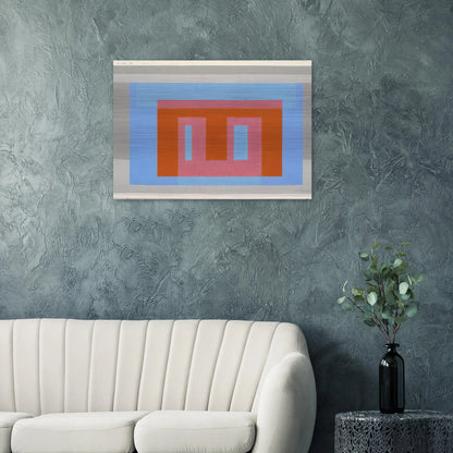 ADOBE VARIANT LUMINOUS DAY 1952 - Josef Albers Brushed Aluminum Print - 70x100 cm / 28x40 inches | Josef Albers Aluminum Print | Josef Albers Prints