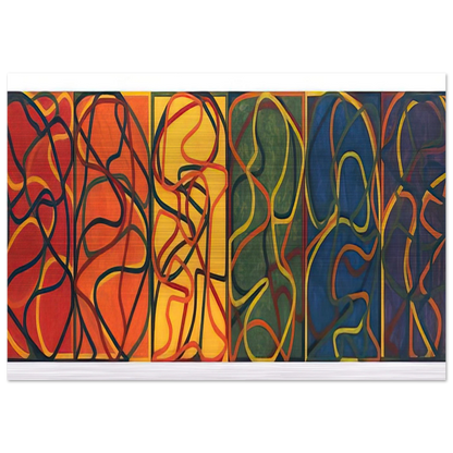 The Propitious Garden of Plane Image Version One - 2005 - Brice Marden Brushed Aluminum Print - 70x100 cm / 28x40 inches | Brice Marden Aluminum Print | Brice Marden Prints