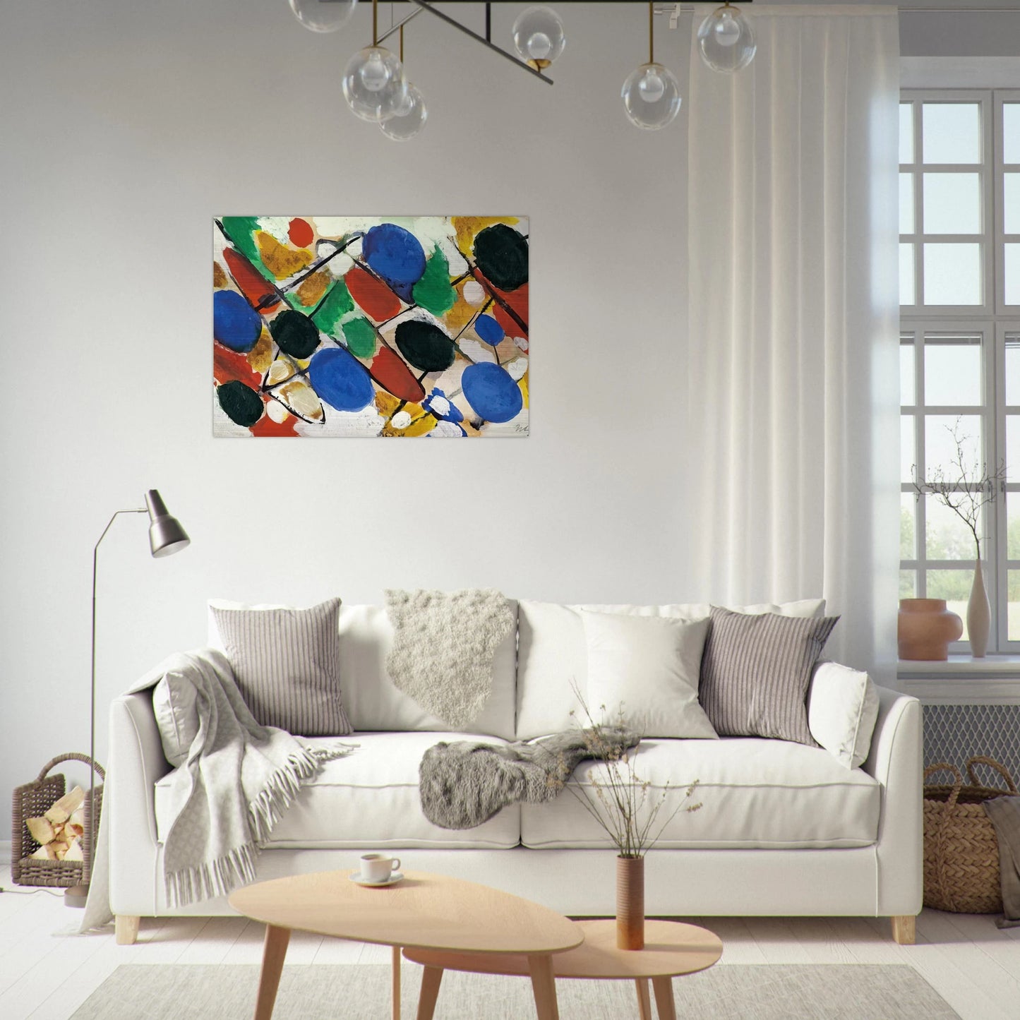 Scheiben - 1955 - Ernst Wilhelm Nay Brushed Aluminum Print - 70x100 cm / 28x40 inches | Ernst Wilhelm Nay Aluminum Print | Ernst Wilhelm Nay Prints