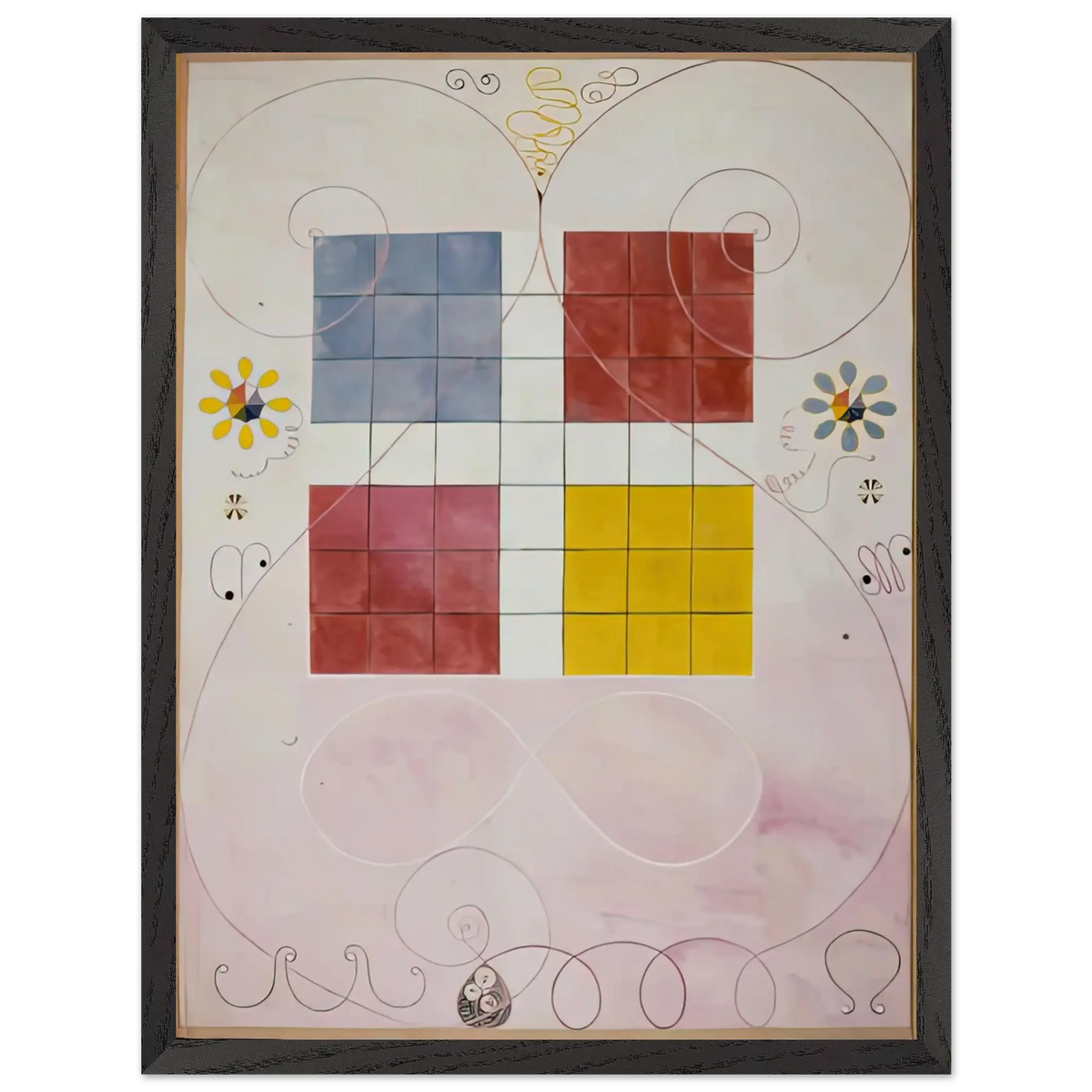 Hilma af Klint - DE TIO ST RSTA N 10 ALDERDOMEN 1907 Wall art - 15x20 cm / 6x8 Inches - Fine Art Poster - -
