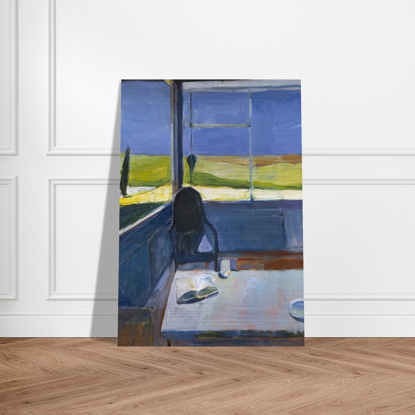 Interior with Book - Richard Diebenkorn Brushed Aluminum Print - 70x100 cm / 28x40 inches | Richard Diebenkorn Aluminum Print | Richard Diebenkorn Prints