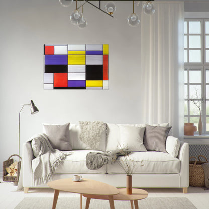 Composition A - Piet Mondrian Brushed Aluminum Print - 70x100 cm / 28x40 inches | Piet Mondrian Aluminum Print | Piet Mondrian Prints