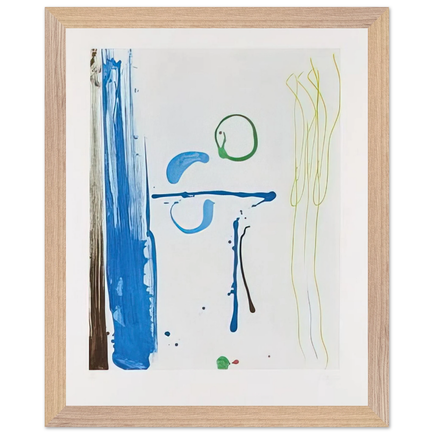 Helen Frankenthaler - Sunshine After Rain - 1987 Wall art - 30x30 cm / 12x12 inches - Premium Wooden Framed Poster With Fine Art Paper-canvas - Wood frame