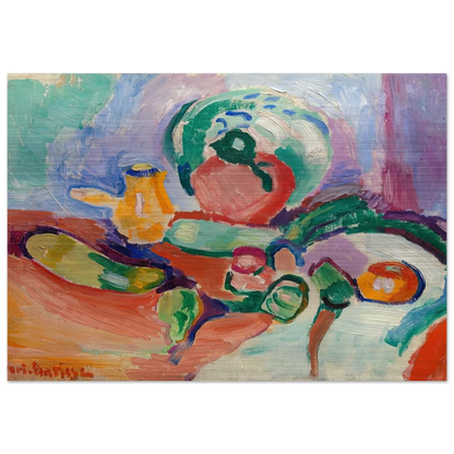 STILL LIFE WITH VEGETABLES 1905 - Henri Matisse Brushed Aluminum Print - 70x100 cm / 28x40 inches | Henri Matisse Aluminum Print | Henri Matisse Prints