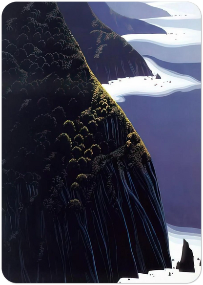 Gray Big Sur By Eyvind Earle Pack of 10 Post Cards | Eyvind Earle Post Cards | A6 (10.5 x 14.8 cm) - 4.1 x 5.8 inches