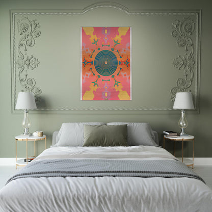 THE VISIONARIES AT THE EAST HAMPTON GALLERY 1967 - Peter Max Brushed Aluminum Print - 70x100 cm / 28x40 inches | Peter Max Aluminum Print | Peter Max Prints
