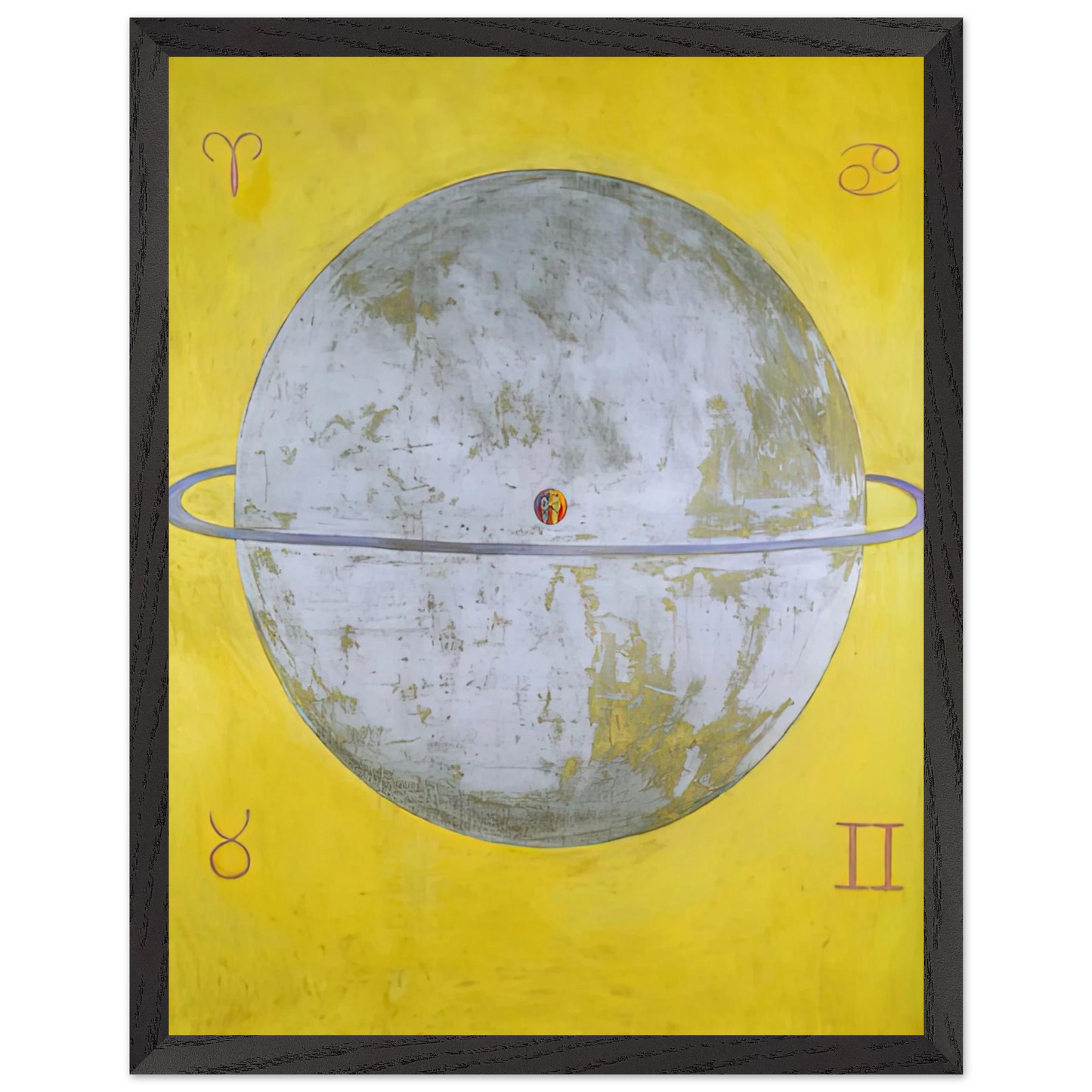 Hilma af Klint - THE DOVE NR 12 1915 Wall art - 13x18 cm / 5x7 inches - Premium Wooden Framed Poster With Fine Art Paper-canvas - White frame