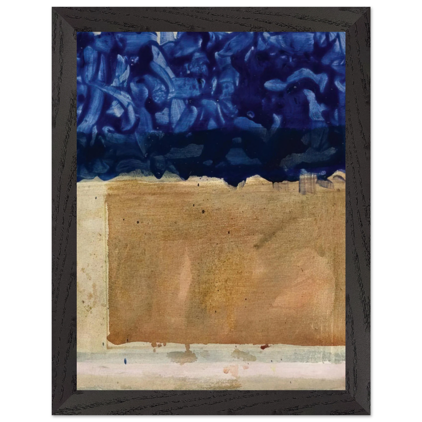 Helen Frankenthaler - Shoreline - 1952 Wall art - 30x45 cm / 12x18 inches - Premium Wooden Framed Poster With Fine Art Paper-canvas - White frame