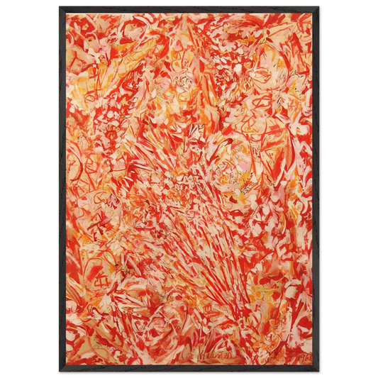 Summer Play - Lee Krasner 70x100 cm / 28x40 inches Framed Art Print – Black Wooden Frame