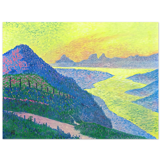 Theo van Rysselberghe - SUNSET AT AMBLETEUSE 1899  75x100 cm / 30x40inches Fine Art Poster