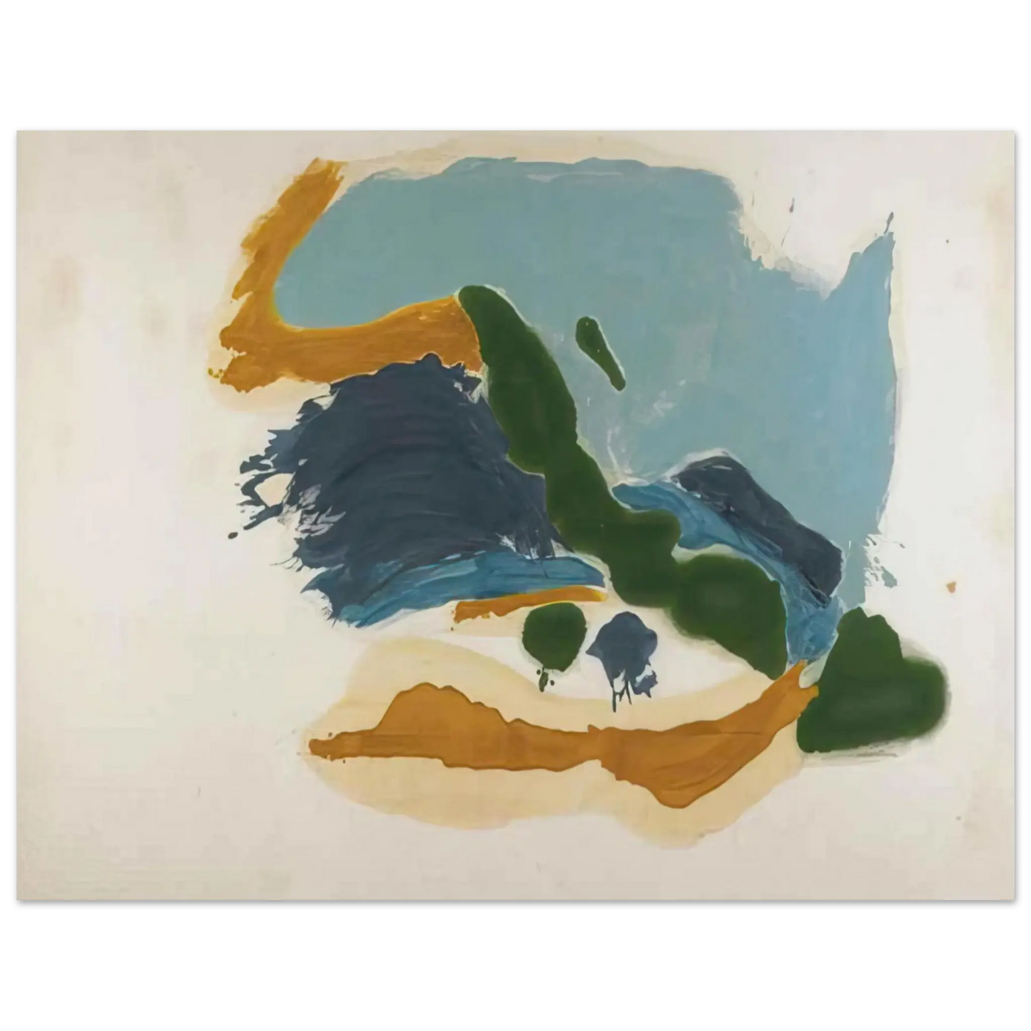 Helen Frankenthaler - Tuscany - 1963 Wall art - A2 (42 x 59.4  cm) - Premium Wooden Framed Poster With Fine Art Paper - Black frame