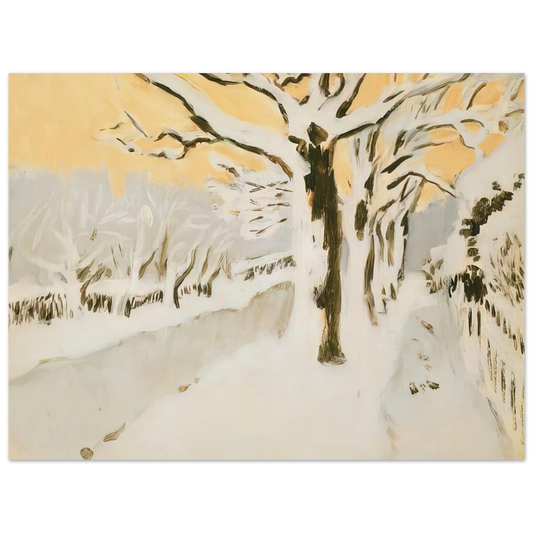 Fairfield Porter - LATE AFTERNOON SNOW 1972  75x100 cm / 30x40inches Fine Art Poster