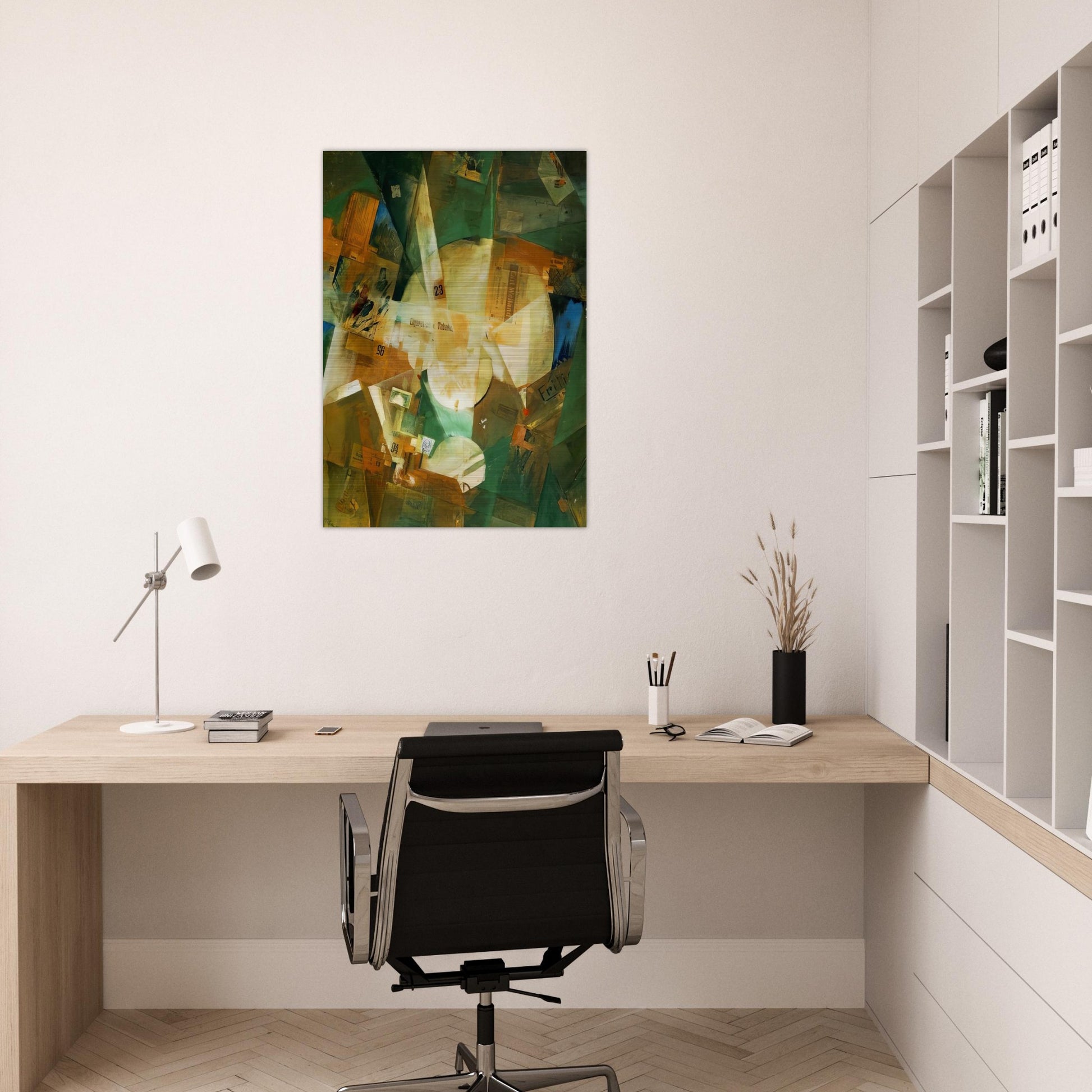 PICTURE WITH LIGHT CENTER 1919 - Kurt Schwitters Brushed Aluminum Print - 70x100 cm / 28x40 inches | Kurt Schwitters Aluminum Print | Kurt Schwitters Prints