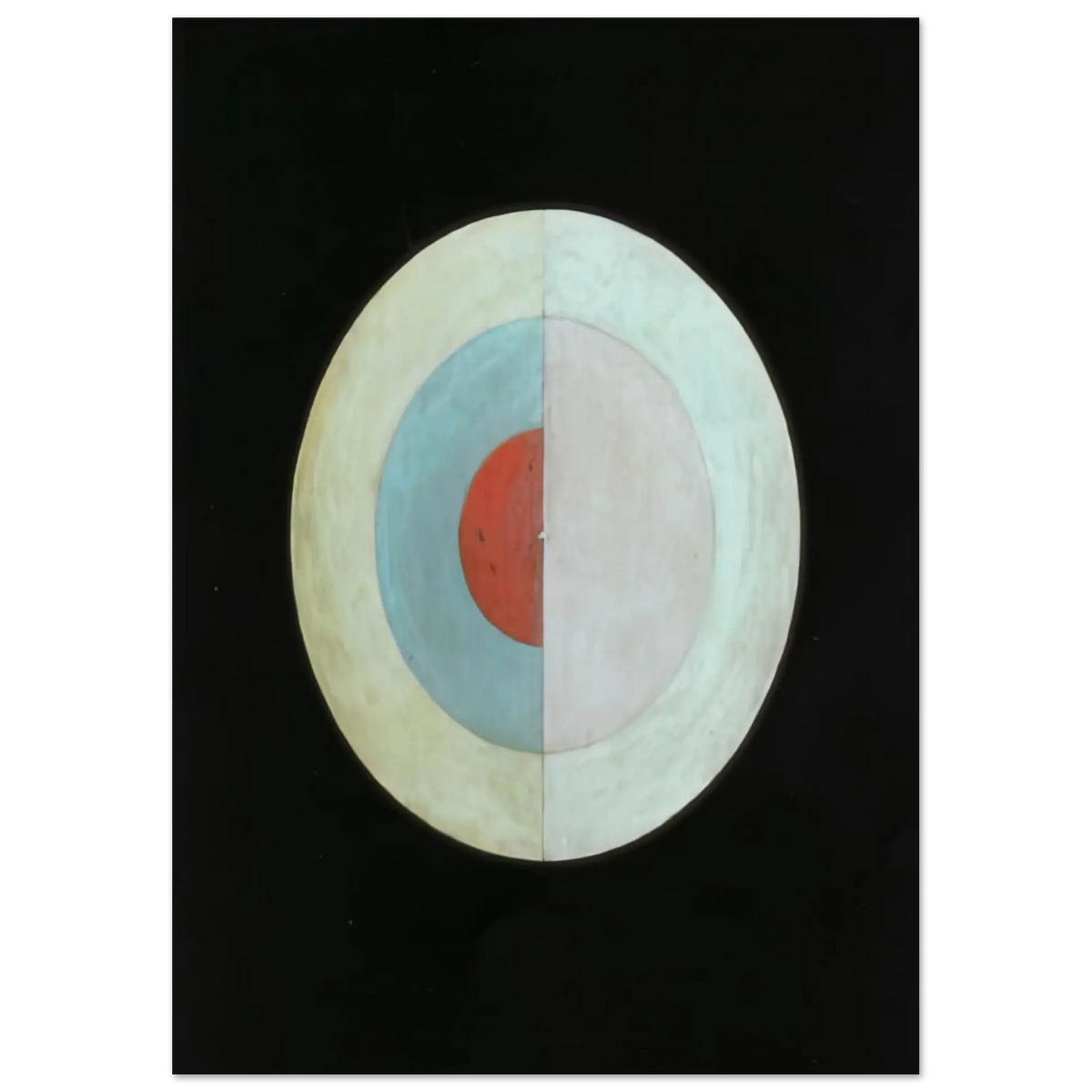 Hilma af Klint - THE SWAN NO 16 1915 Wall art - 27x35 cm / 11x14 Inches - Premium Wooden Framed Poster With Fine Art Paper - White frame