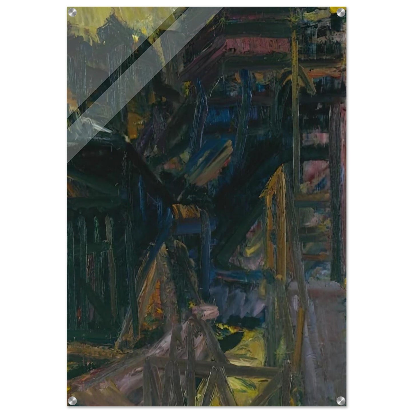 TO THE STUDIOS 1980 - Frank Auerbach Acrylic Print - 70x100 cm / 28x40″ inches | Frank Auerbach Wall Art | Frank Auerbach Prints