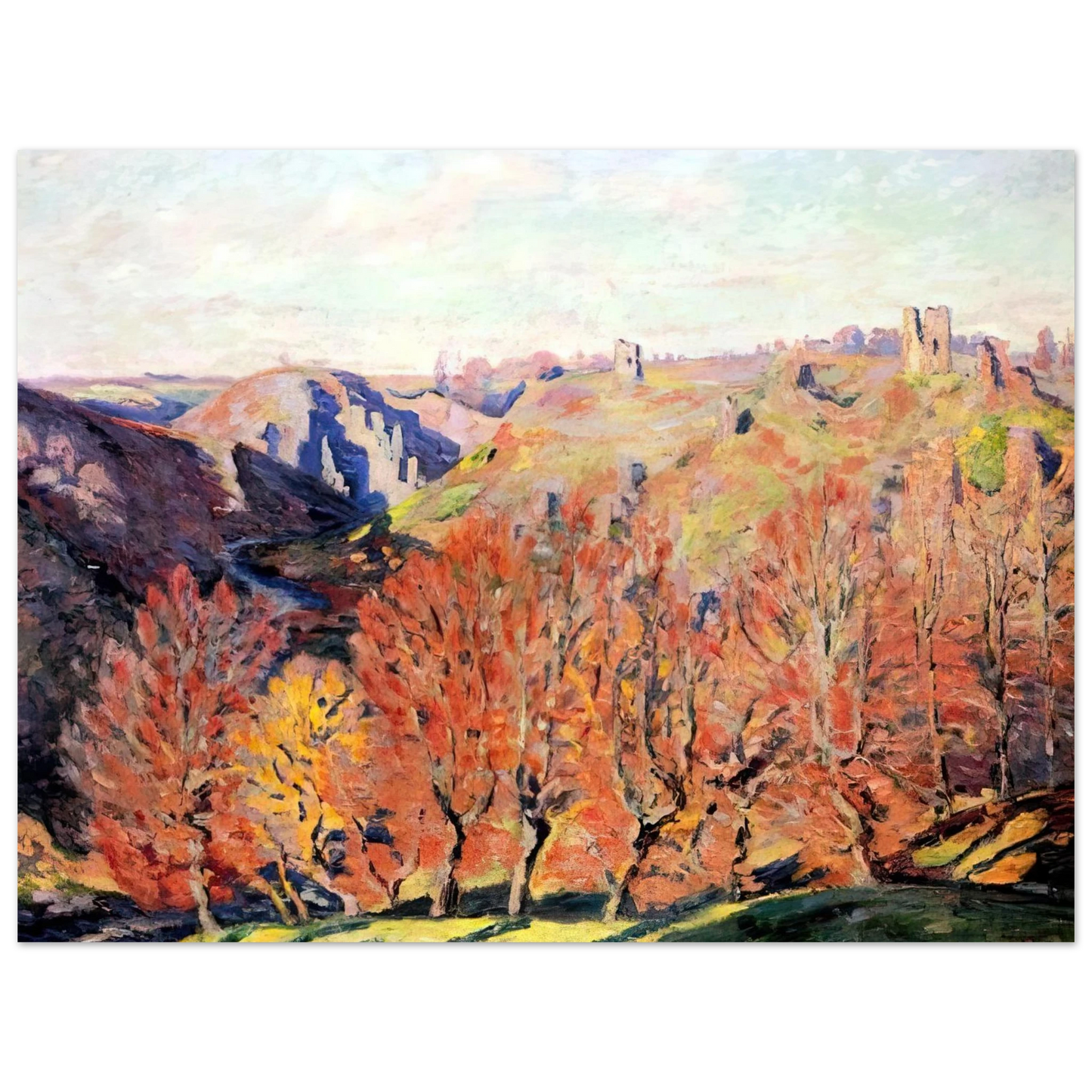 Armand Guillaumin - Les Ruines a Crozant - 1897  75x100 cm / 30x40inches Fine Art Poster