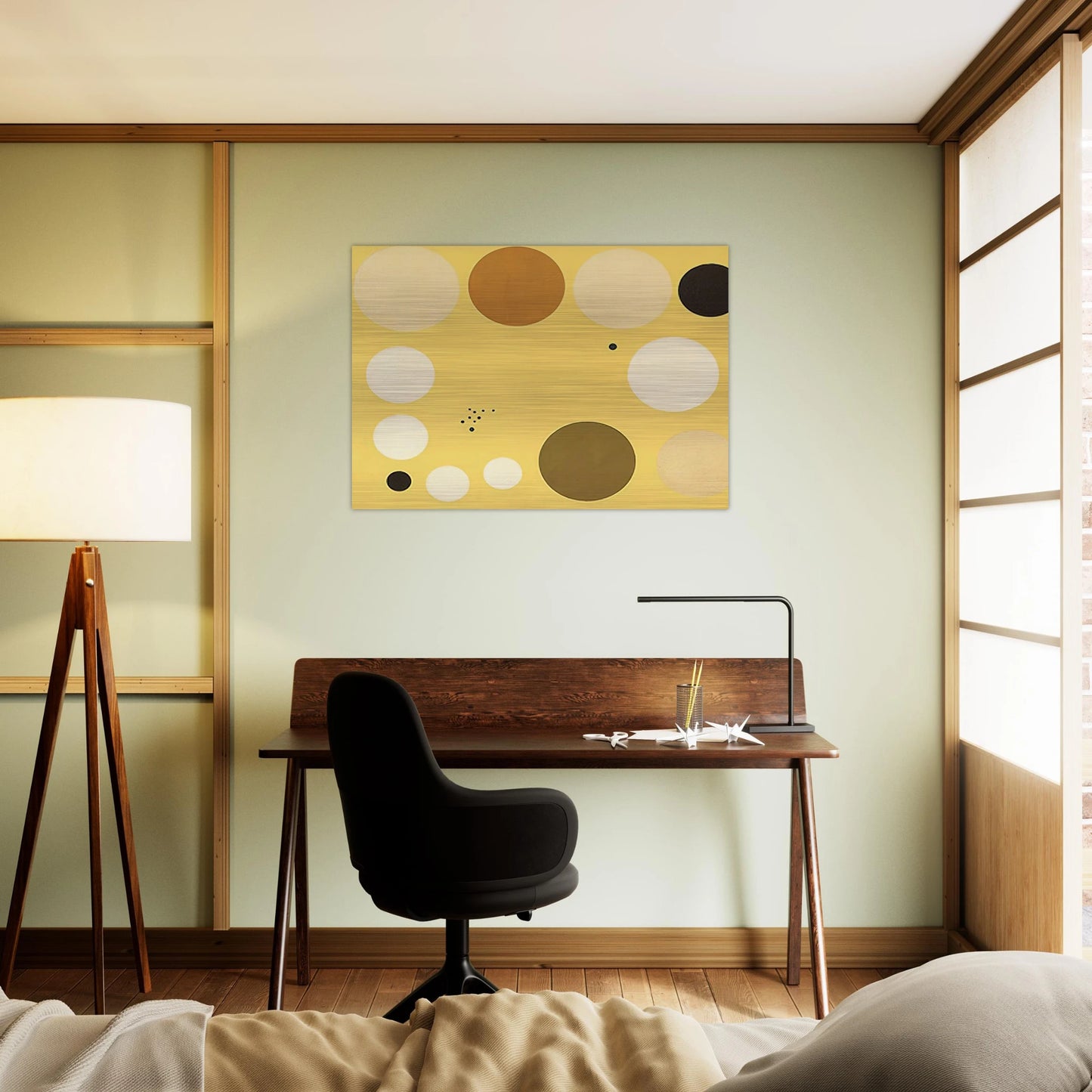 Carta celeste en amarillo n° 1 - 1953 1 - Lolo Soldevilla Brushed Aluminum Print - 70x100 cm / 28x40 inches | Lolo Soldevilla Aluminum Print | Lolo Soldevilla Prints