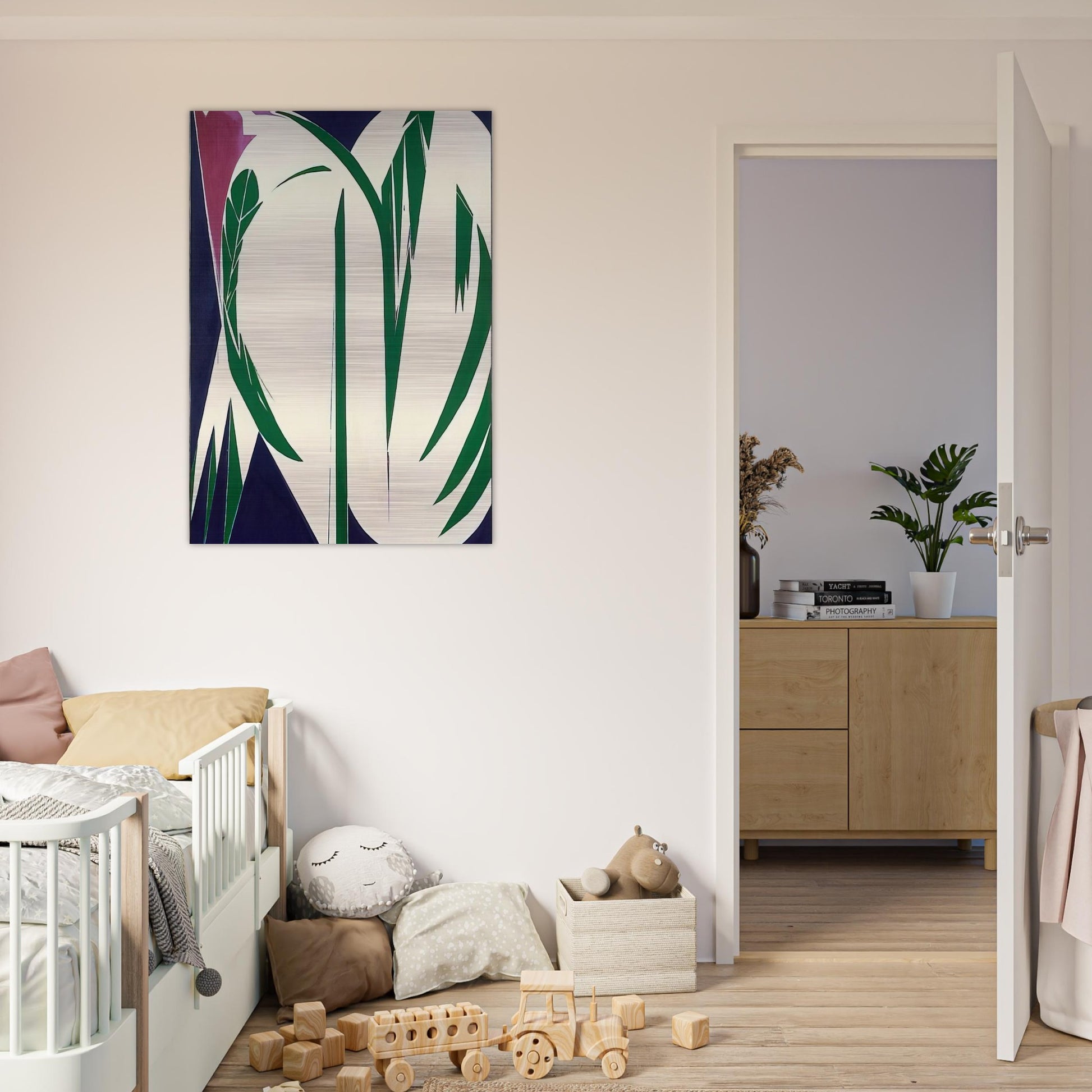 Rising Green - Lee Krasner Brushed Aluminum Print - 70x100 cm / 28x40 inches | Lee Krasner Aluminum Print | Lee Krasner Prints