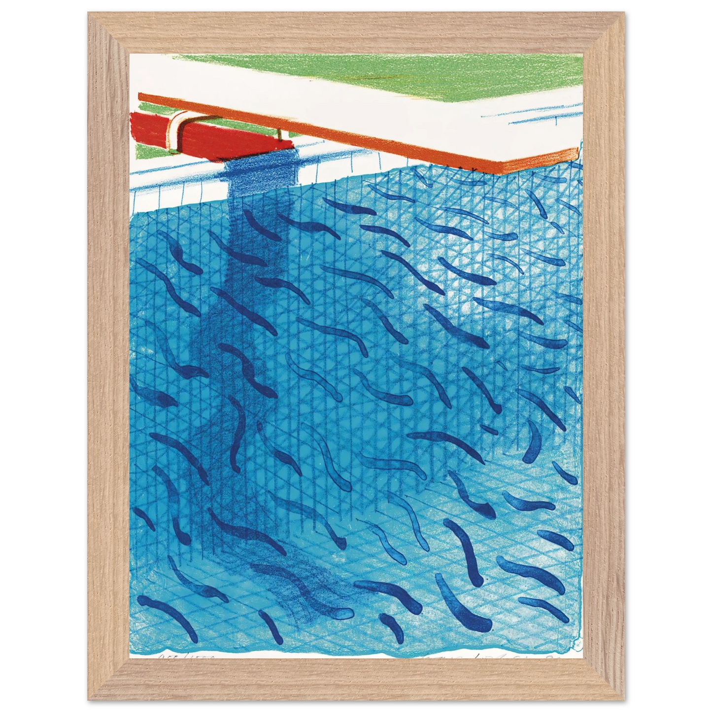 David Hockney - David Hockney Wall art - 70x100 cm / 28x40 inches - Premium Wooden Framed Poster With Fine Art Paper-canvas - Black frame