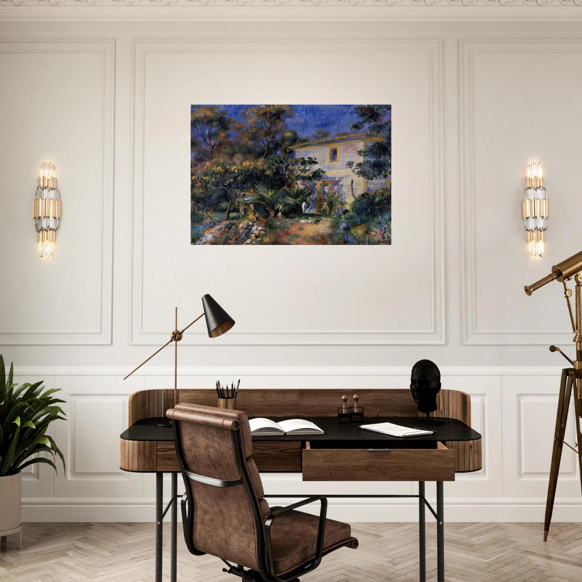 Algiers Landscape - Pierre-Auguste Renoir Brushed Aluminum Print - 70x100 cm / 28x40 inches | Pierre-Auguste Renoir Aluminum Print | Pierre-Auguste Renoir Prints