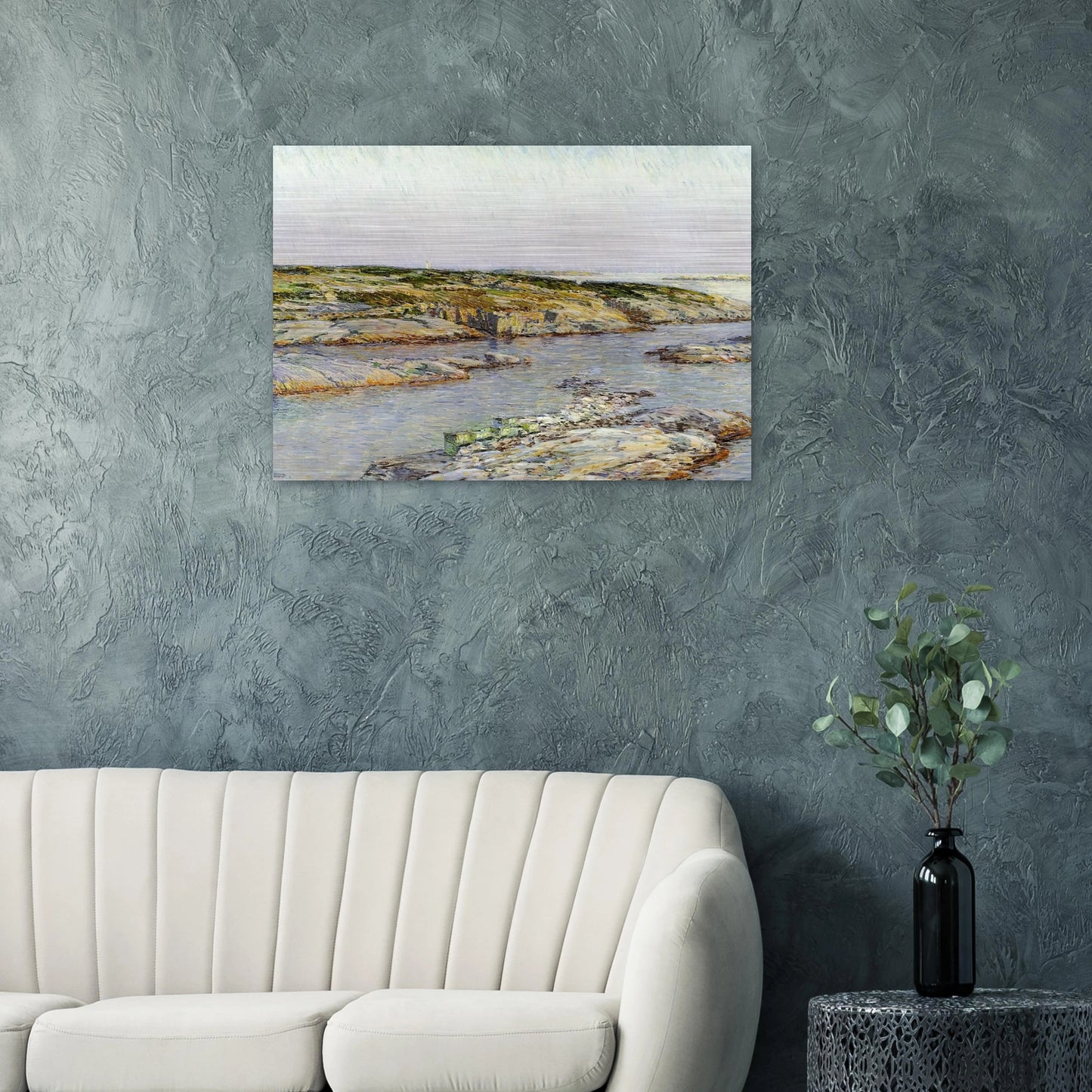 Summer Afternoon, Isles of Shoals - Childe Hassam Brushed Aluminum Print - 70x100 cm / 28x40 inches | Childe Hassam Aluminum Print | Childe Hassam Prints