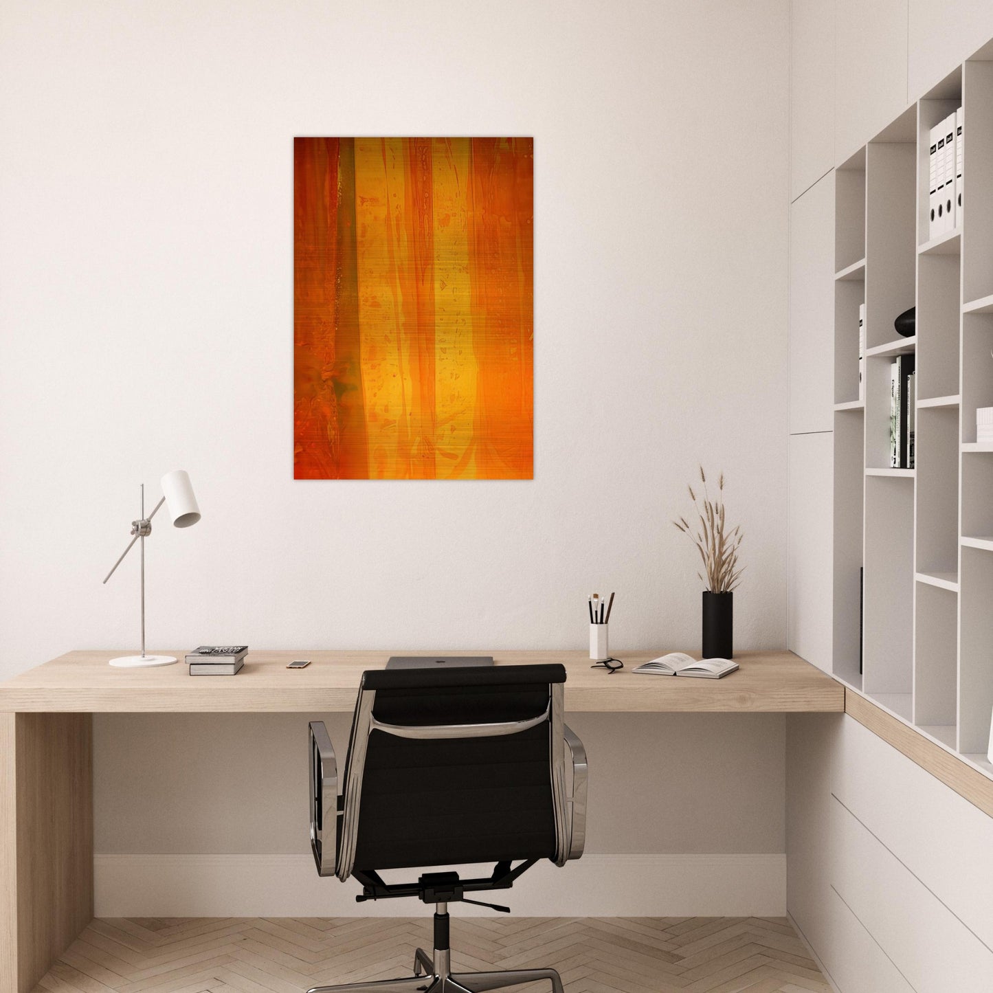 Pink Flutter - Sam Gilliam Brushed Aluminum Print - 70x100 cm / 28x40 inches | Sam Gilliam Aluminum Print | Sam Gilliam Prints