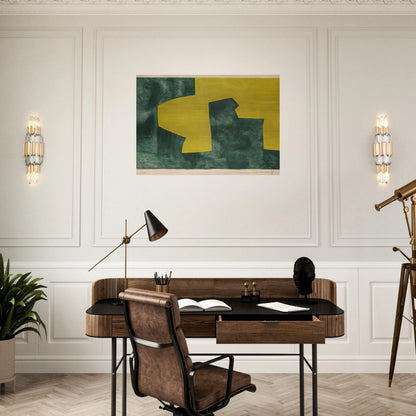 Composition verte et jaune - 1966 - Serge Poliakoff Brushed Aluminum Print - 70x100 cm / 28x40 inches | Serge Poliakoff Aluminum Print | Serge Poliakoff Prints