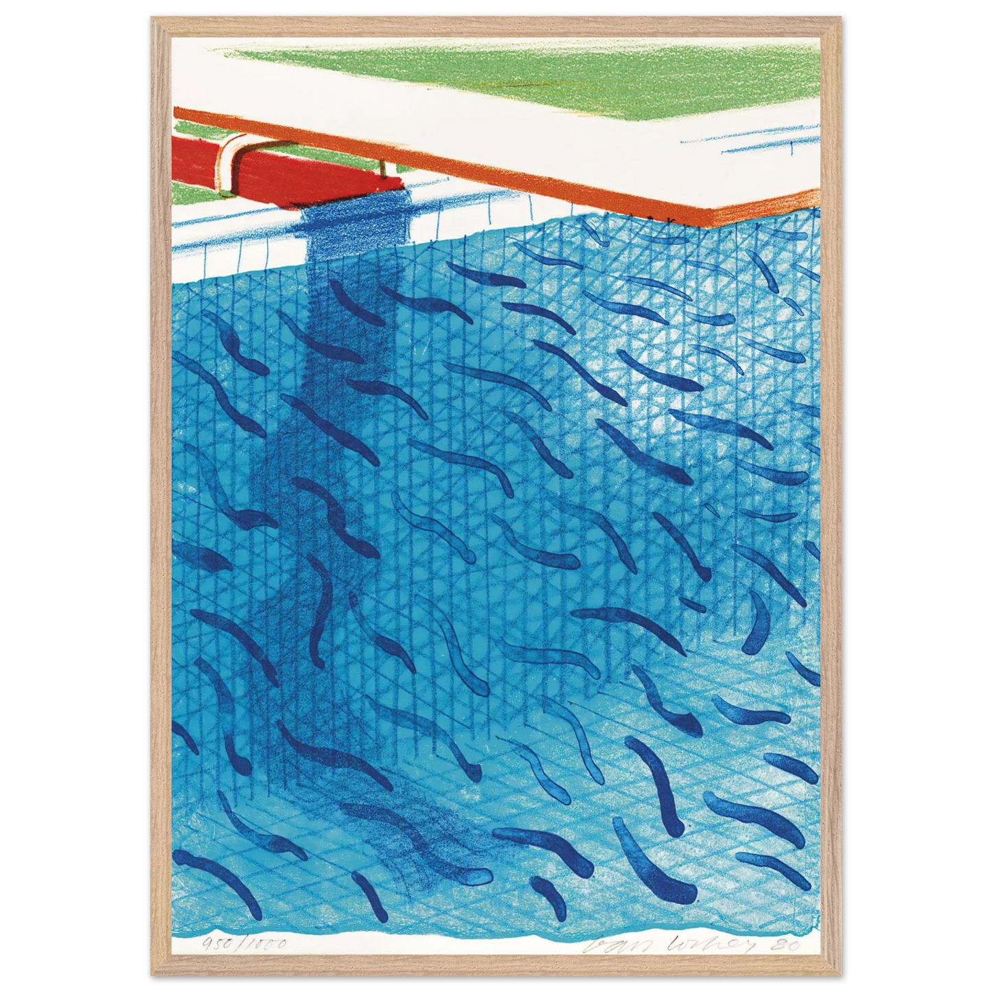 David Hockney - David Hockney Wall art - A3 (29.7 x 42  cm) - Premium Wooden Framed Poster With Fine Art Paper-canvas - Black frame