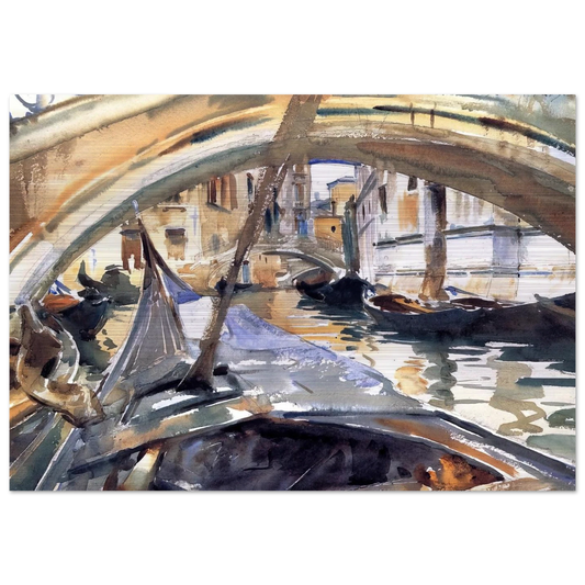 Rio de Santa Maria Formosa - John Singer Sargent Brushed Aluminum Print - 70x100 cm / 28x40 inches | John Singer Sargent Aluminum Print | John Singer Sargent Prints