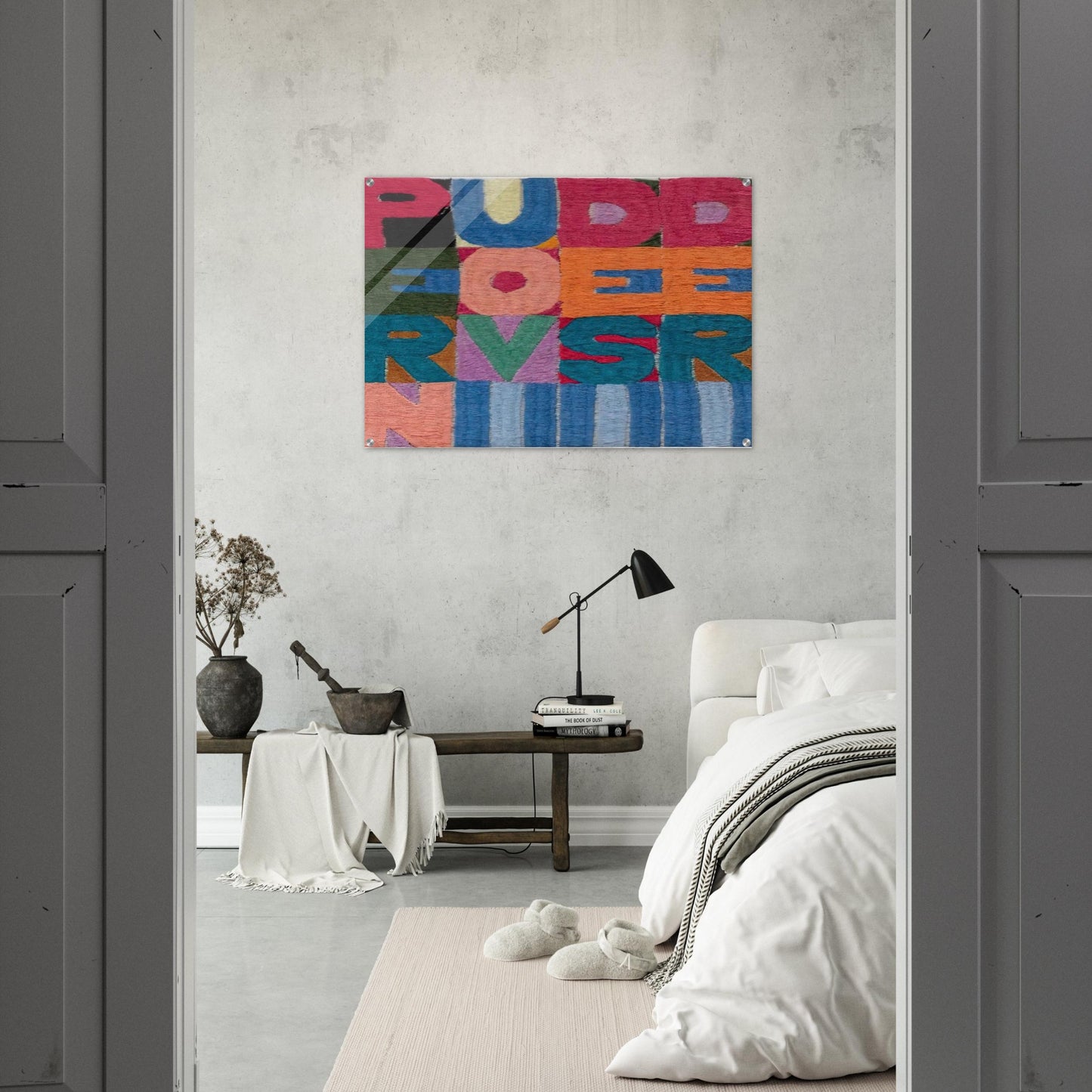 PER NUOVI DESIDERI 1977 - Alighiero Boetti Acrylic Print - 70x100 cm / 28x40″ inches