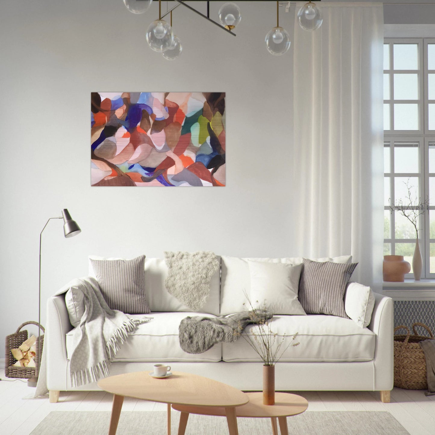 Night of the Red Wind - Alice Baber Brushed Aluminum Print - 70x100 cm / 28x40 inches | Alice Baber Aluminum Print | Alice Baber Prints