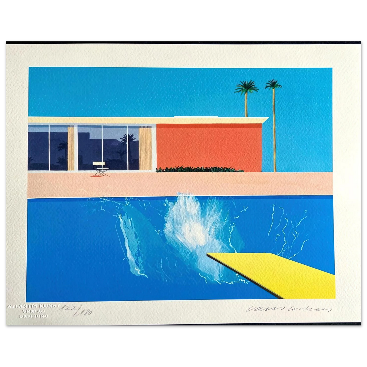 David Hockney - David Hockney Wall art - 30x45 cm / 12x18 inches - Premium Wooden Framed Poster With Fine Art Paper-canvas - Wood frame