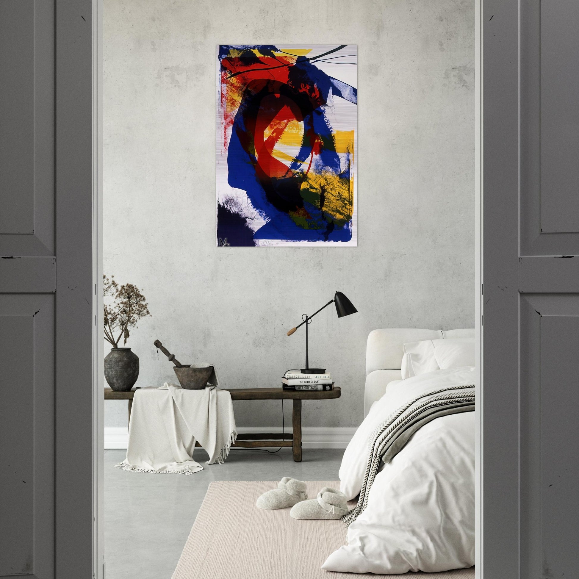 Distance Finding Mozart - 1992 - Paul Jenkins Brushed Aluminum Print - 70x100 cm / 28x40 inches | Paul Jenkins Aluminum Print | Paul Jenkins Prints