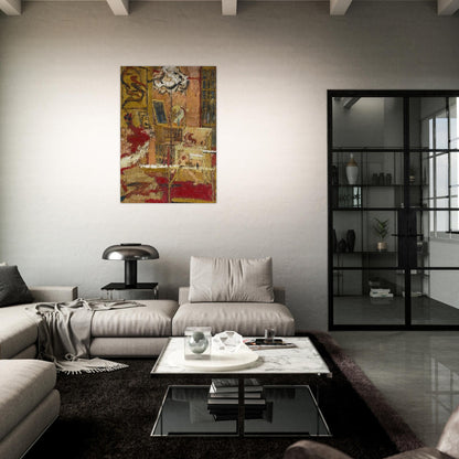 THE SITTING ROOM - Frank Auerbach Brushed Aluminum Print - 70x100 cm / 28x40 inches | Frank Auerbach Aluminum Print | Frank Auerbach Prints