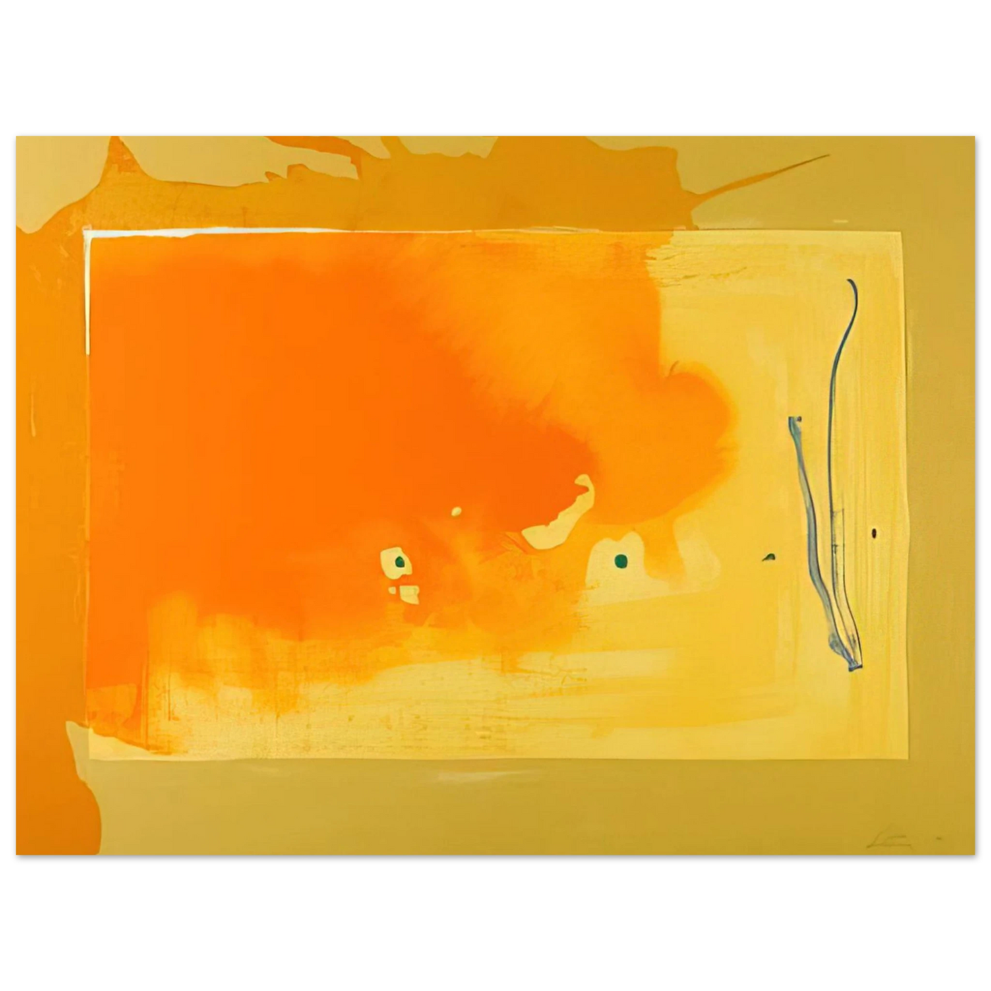 Helen Frankenthaler - Bilbao - 1998 Wall art - 40x50 cm / 16x20 inches - Premium Wooden Framed Poster With Fine Art Paper-canvas - Wood frame