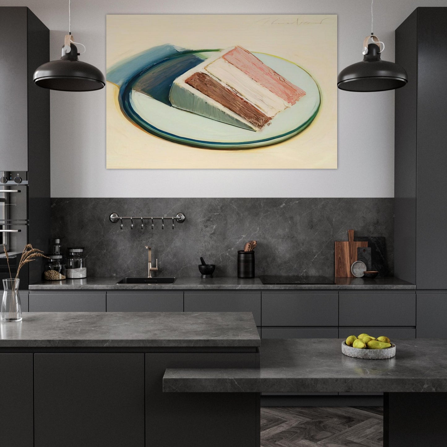 Cake Slice - 1979 - Wayne Thiebaud Art Prints - 100x150 cm / 40x60″ inches | Wayne Thiebaud Poster | Wayne Thiebaud Prints