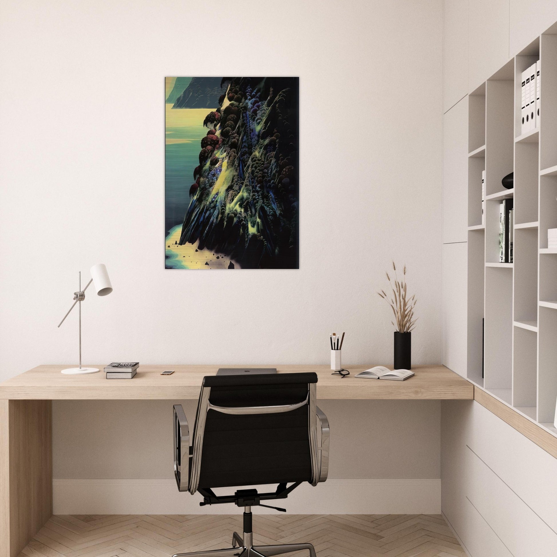 Big Sur Poem - Eyvind Earle Brushed Aluminum Print - 70x100 cm / 28x40 inches | Eyvind Earle Aluminum Print | Eyvind Earle Prints